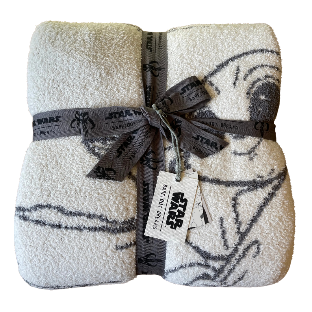 Blanket Throw Graphite Cream Star Wars Barefoot Dreams Line
