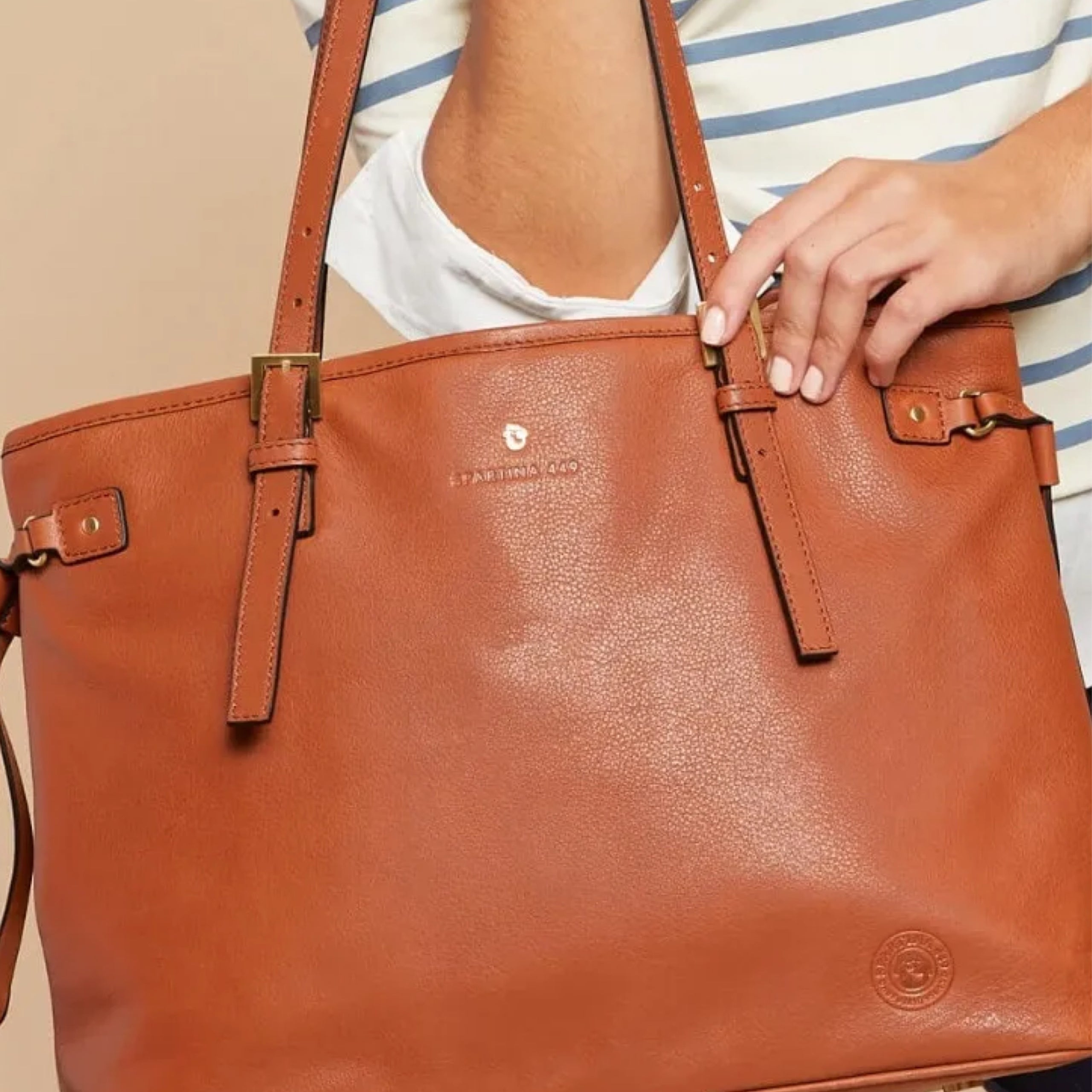Spartina 449 Tote Siren Jetsetter Saddle Brown